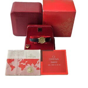 Vintage Omega Women's 20mm Gold Plated Watch – With Original Box, & Papers